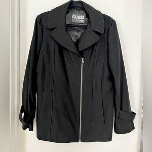 Black Guess Pea Coat